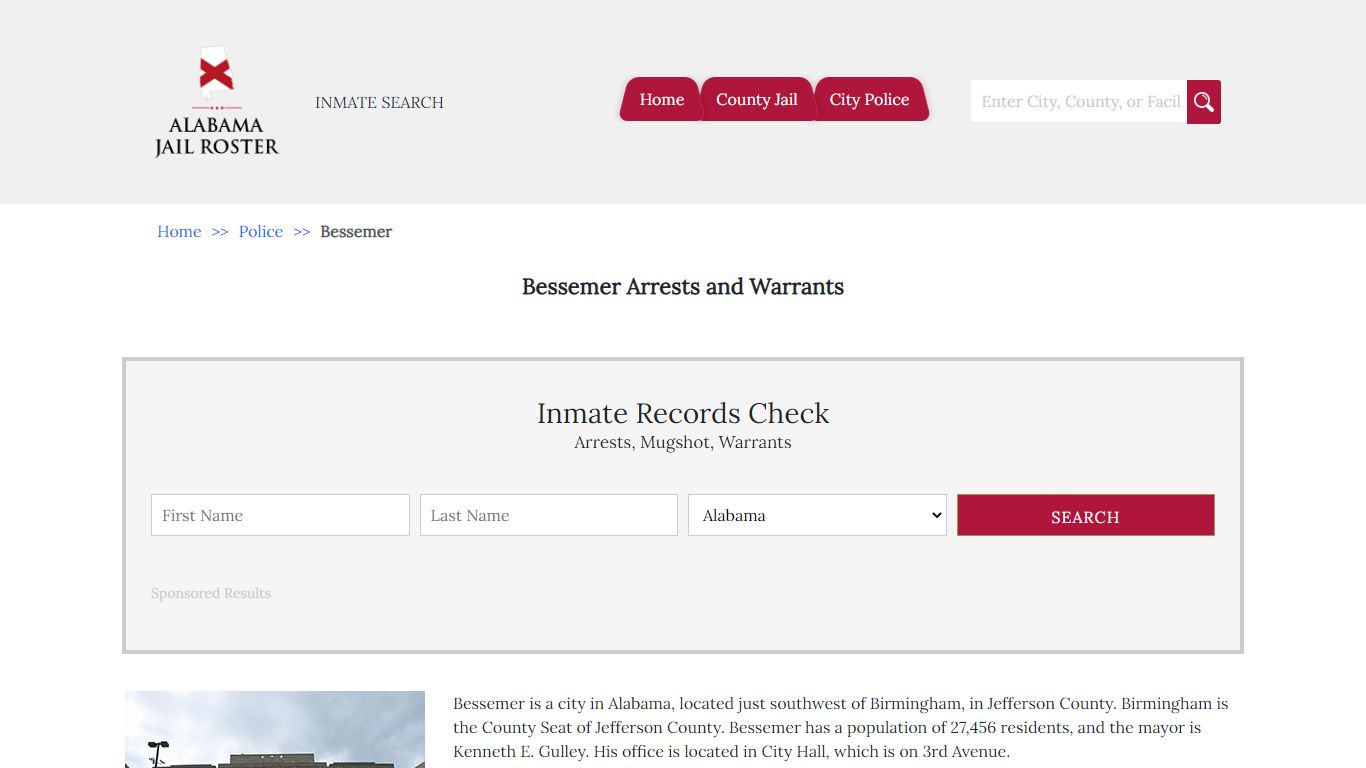 Bessemer Arrests and Warrants | Alabama Jail Inmate Search
