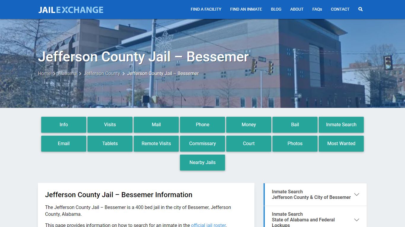 Jefferson County Jail – Bessemer, AL Inmate Search, Information